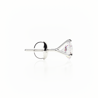 Single stud earring with a clear gemstone on a white background yb jewellers popular diamond earrings gifts