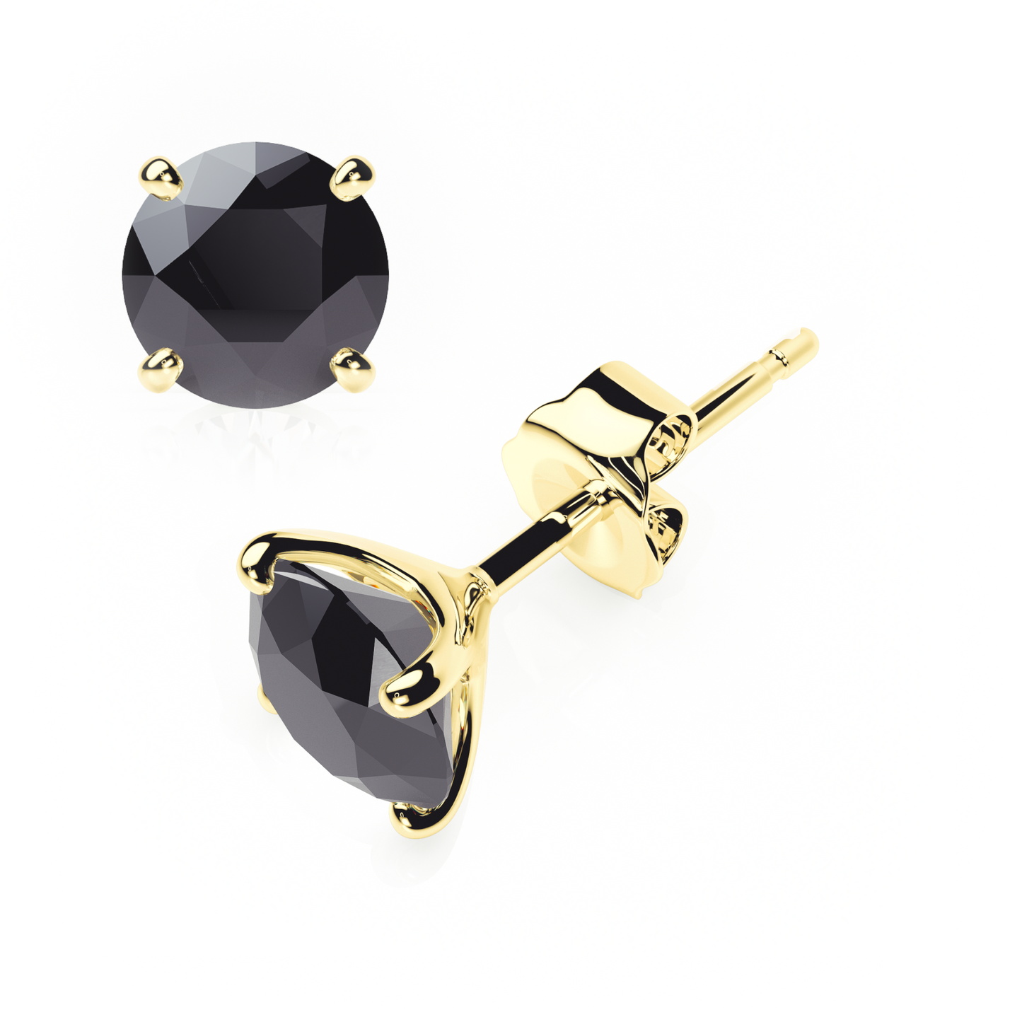 4 Claw - Black Diamond - Stud Earrings