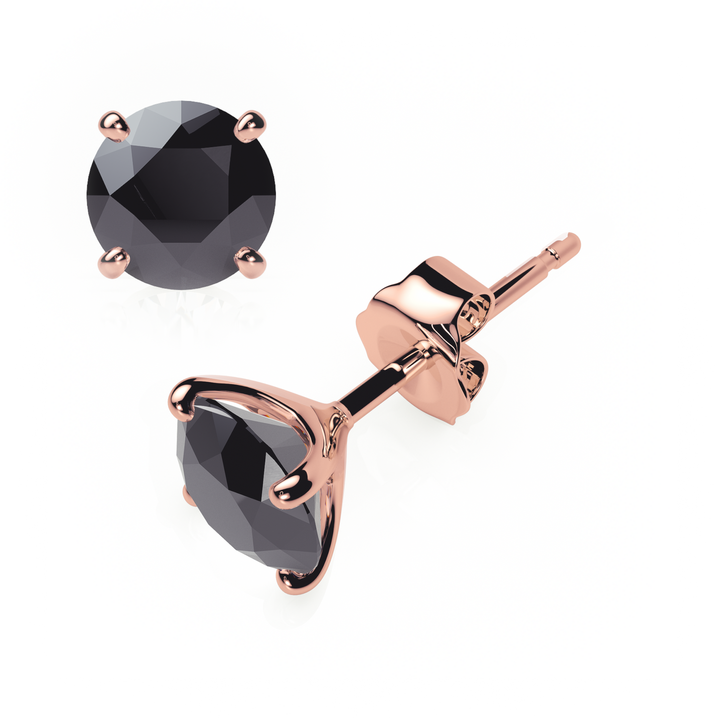 4 Claw - Black Diamond - Stud Earrings