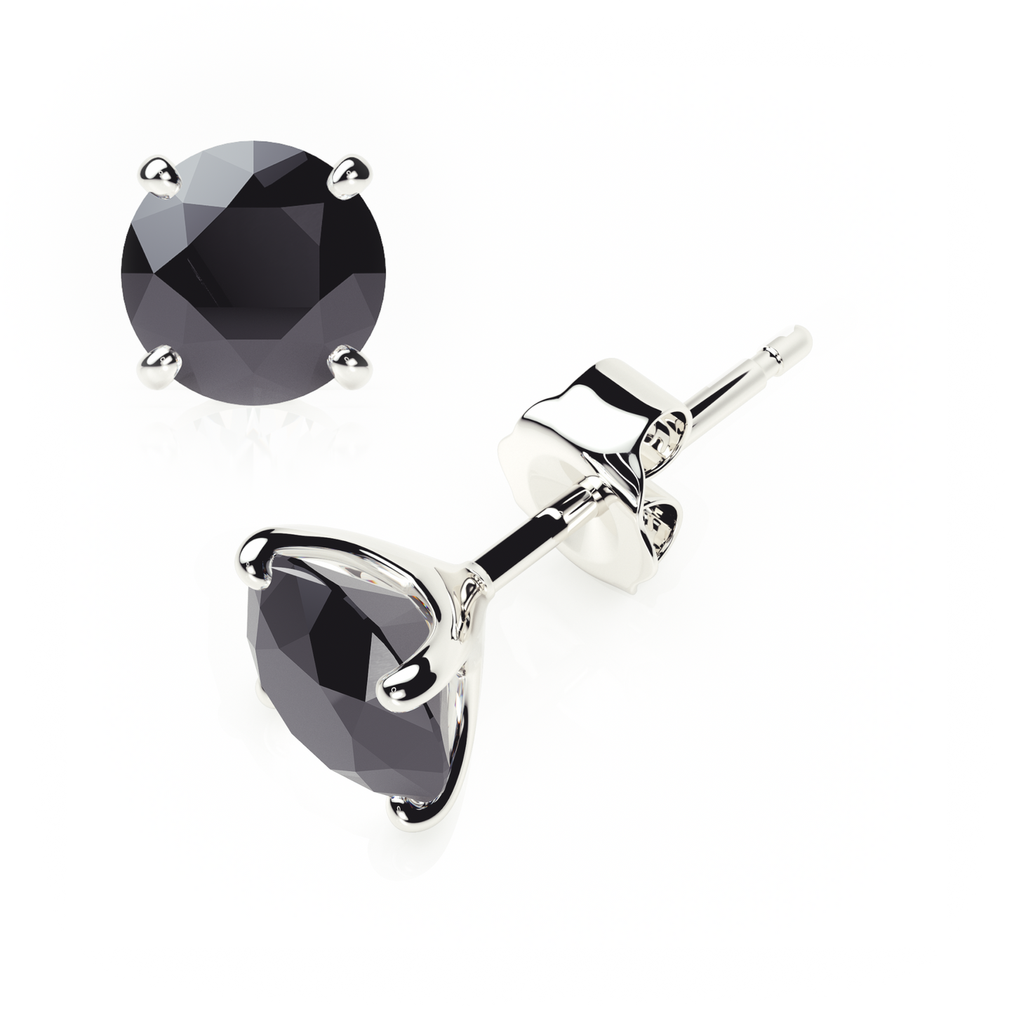 4 Claw - Black Diamond - Stud Earrings