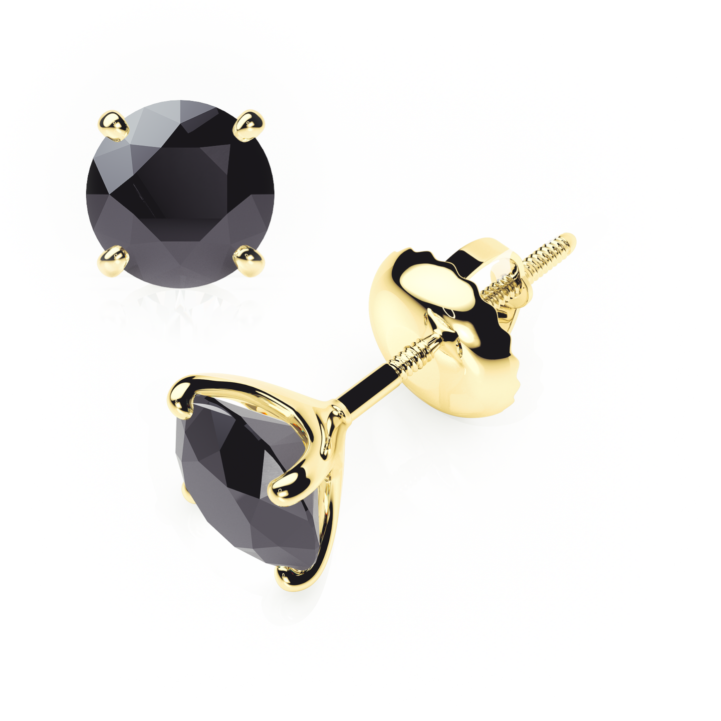 4 Claw - Black Diamond - Stud Earrings