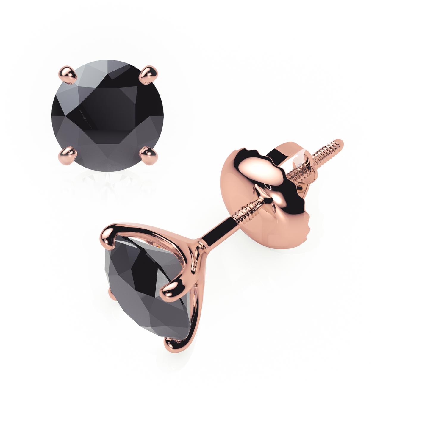 4 Claw - Black Diamond - Stud Earrings