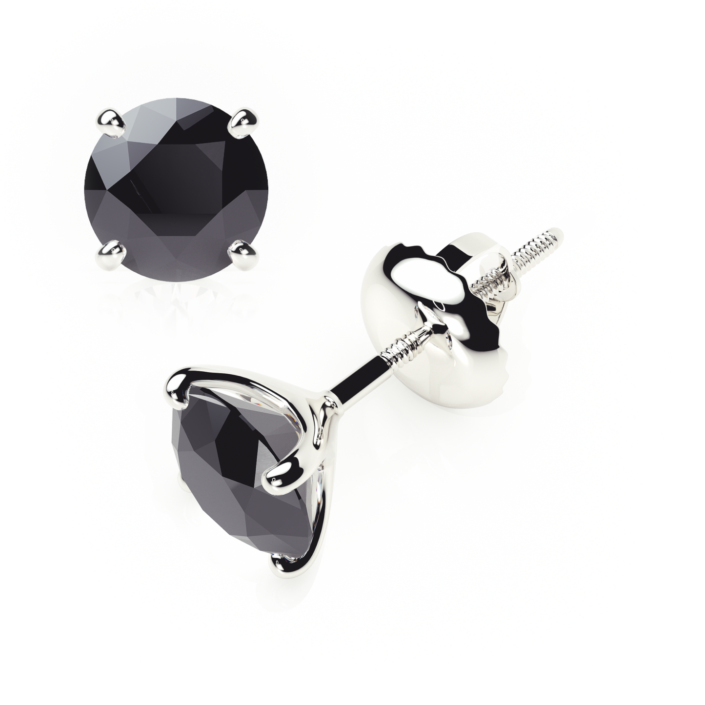 4 Claw - Black Diamond - Stud Earrings