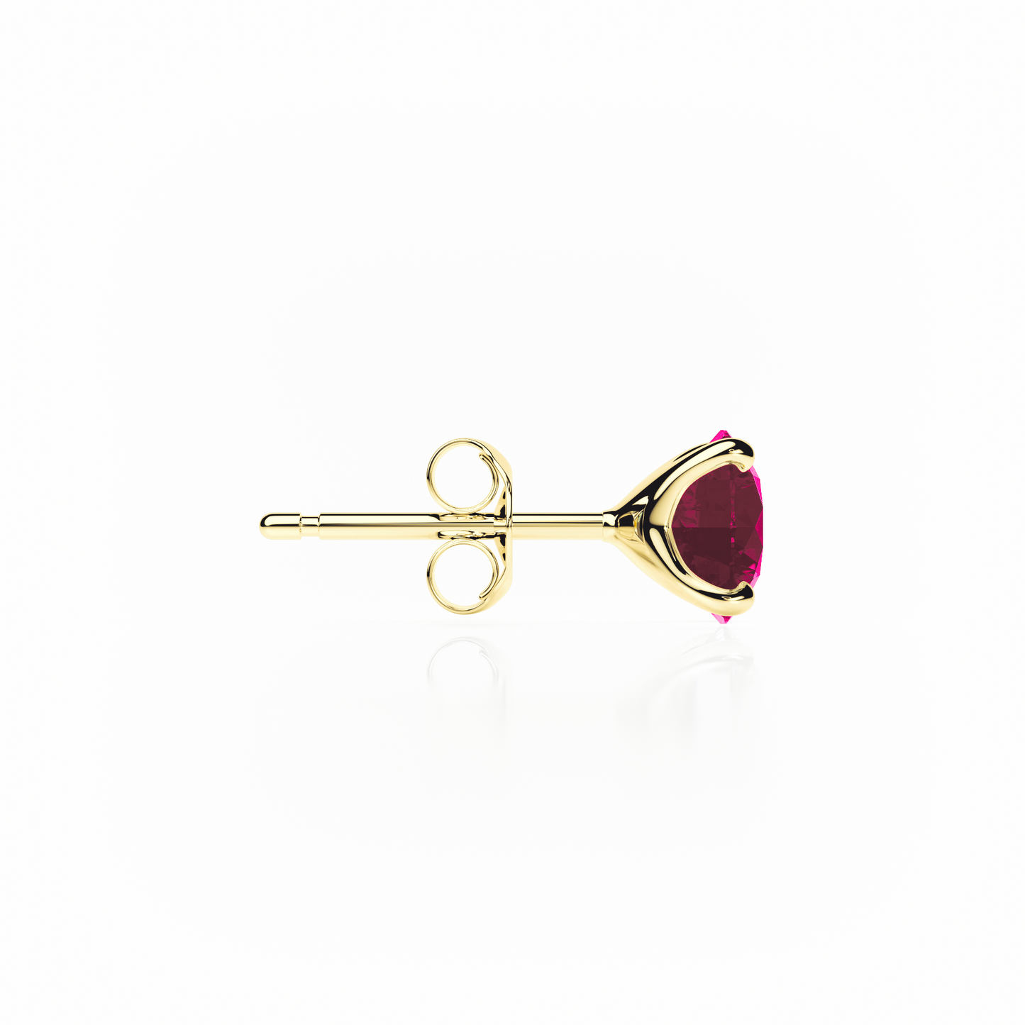 4 Claw - Red Ruby - Stud Earrings