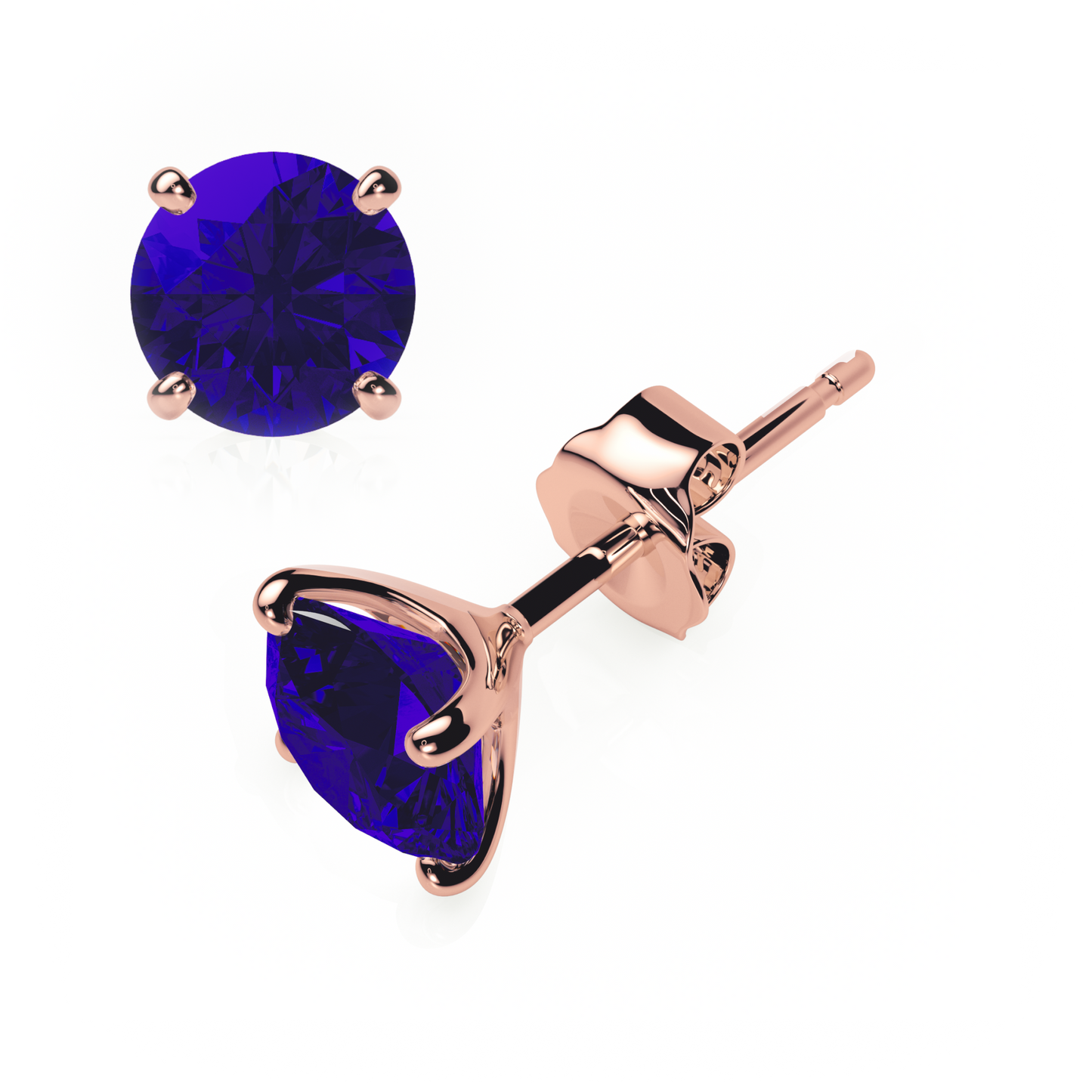 4 Claw - Sapphire - Stud Earrings
