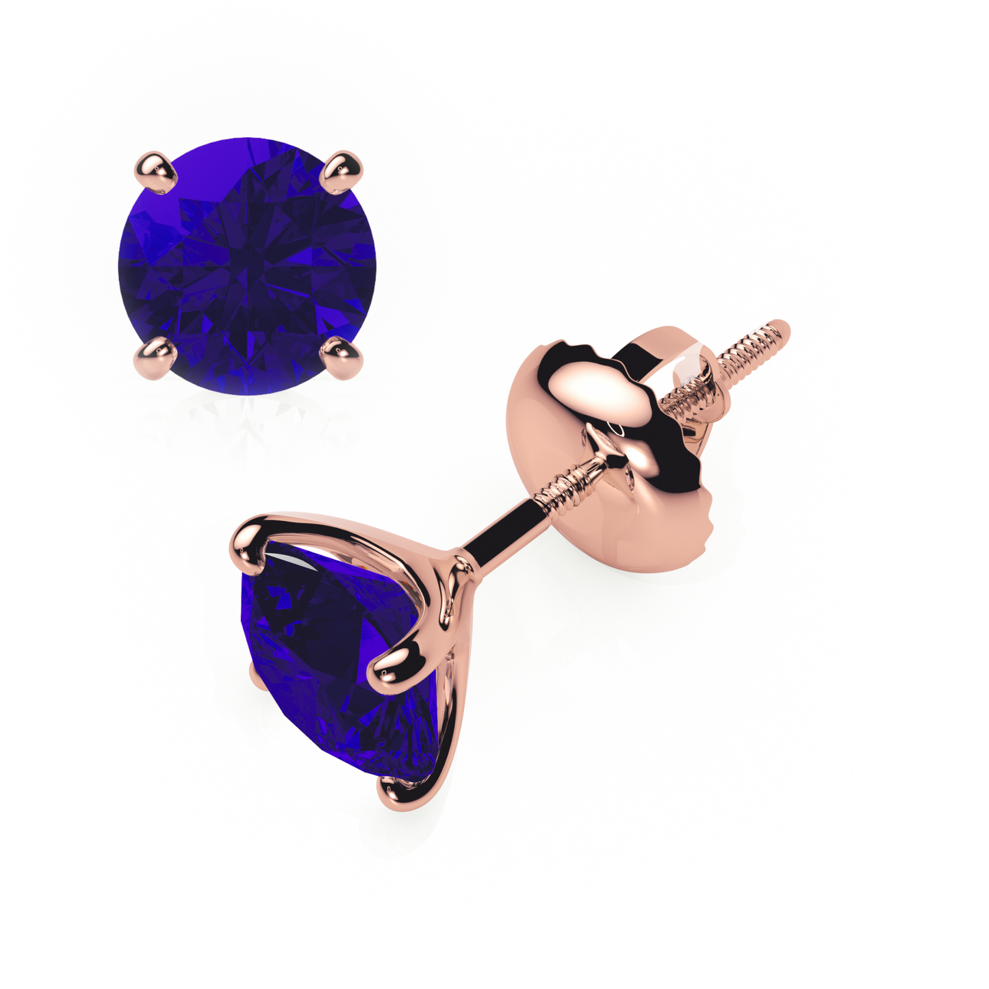 4 Claw - Sapphire - Stud Earrings