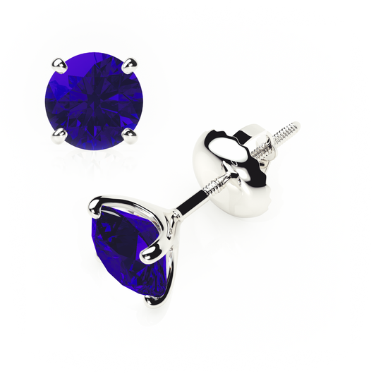 4 Claw - Sapphire - Stud Earrings
