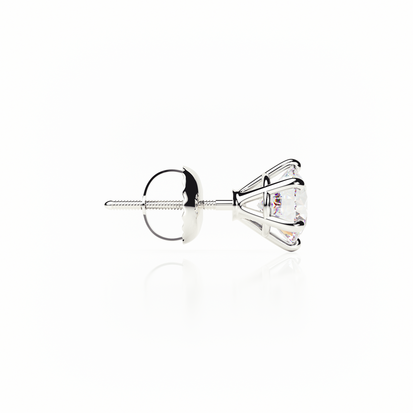 Diamond stud earring on a white background yb jewellers earrings best sellers