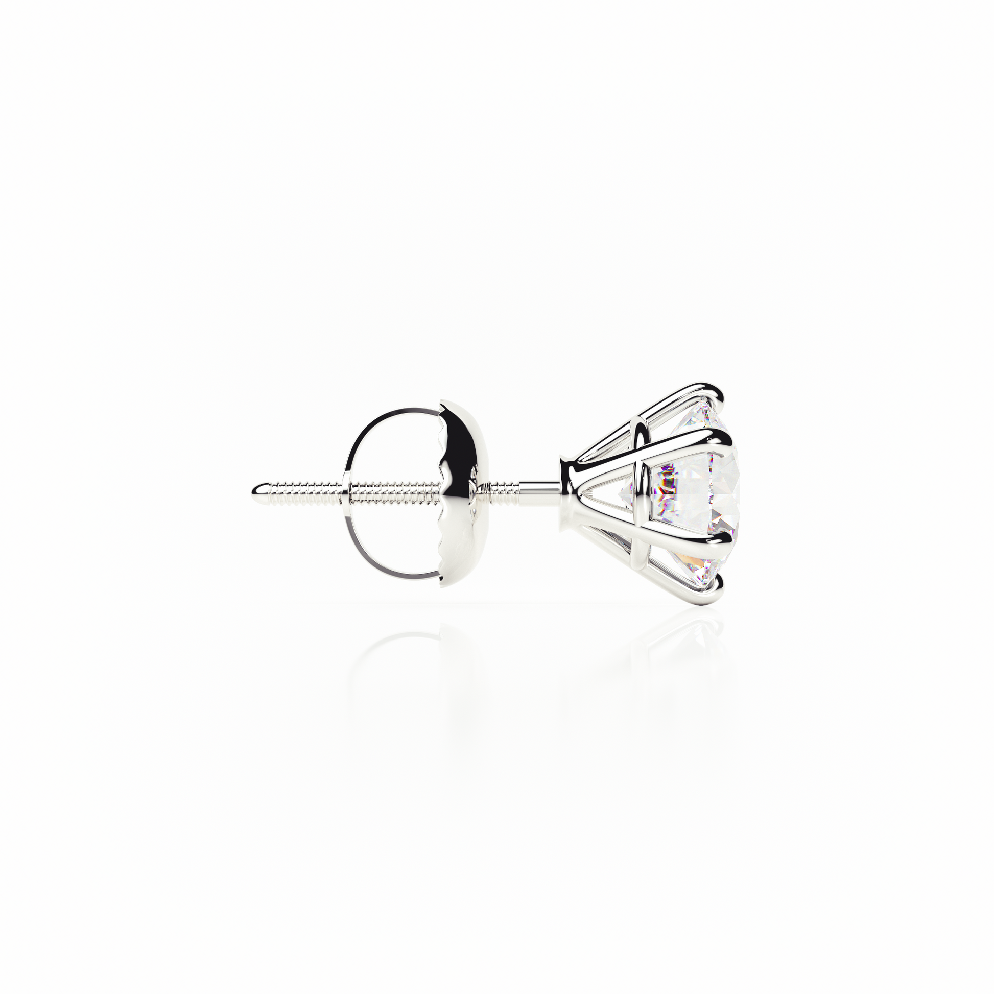Diamond stud earring on a white background yb jewellers earrings best sellers