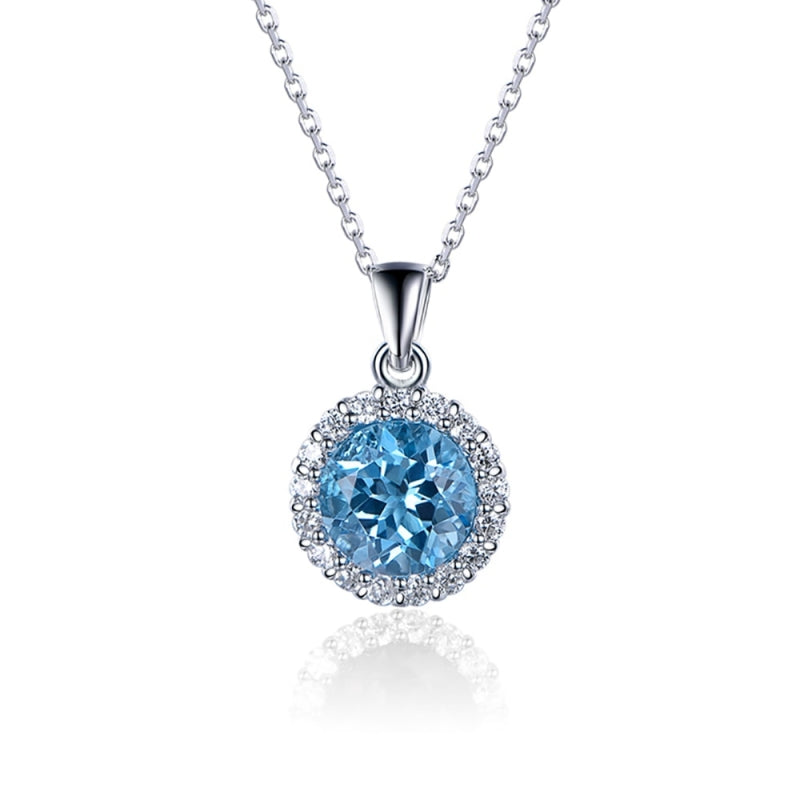 Topaz and Diamond Pendant