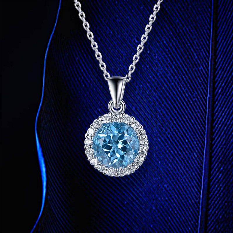 Topaz and Diamond Pendant