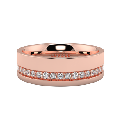 Gents Round Cut Diamond Wedding Bands