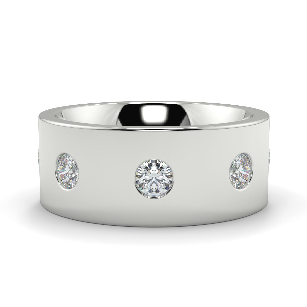 Round Diamond - 6.00mm - Gents Wedding Band
