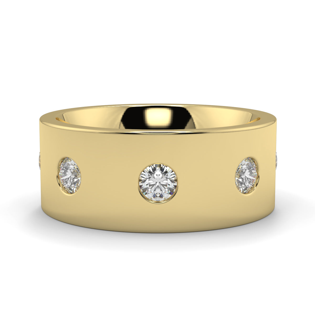 Round Diamond - 6.00mm - Gents Wedding Band