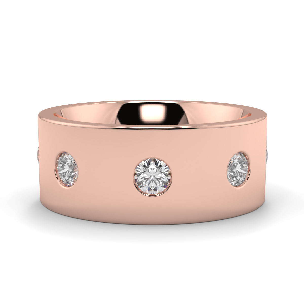 Round Diamond - 6.00mm - Gents Wedding Band
