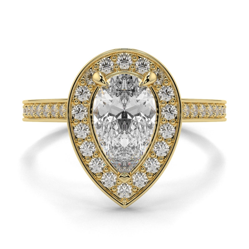 Halo Classic Pear Shape Ring