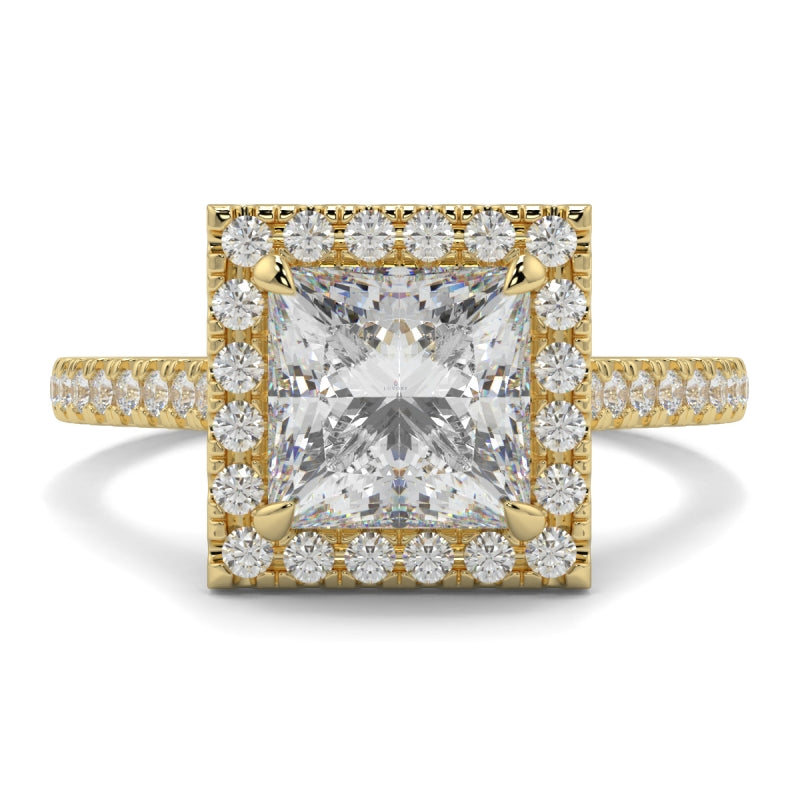 Halo Classic Princess Cut Shape Ring