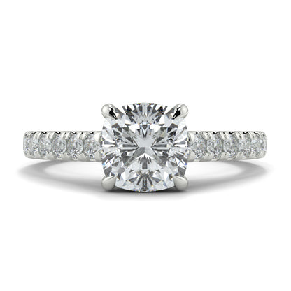 Diamond ring with a white background Yb jewellers engagement ring straight band