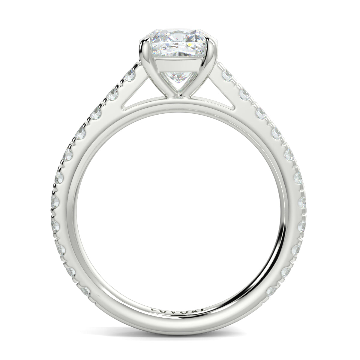 Yb jewellers engagement ring straight band platinum 