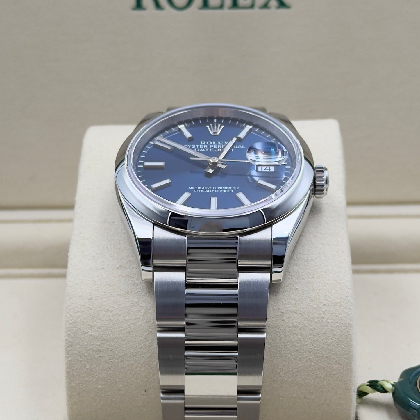 Rolex Datejust 36 Blue Dial Smooth Oyster 126200 - Full Set (2025)