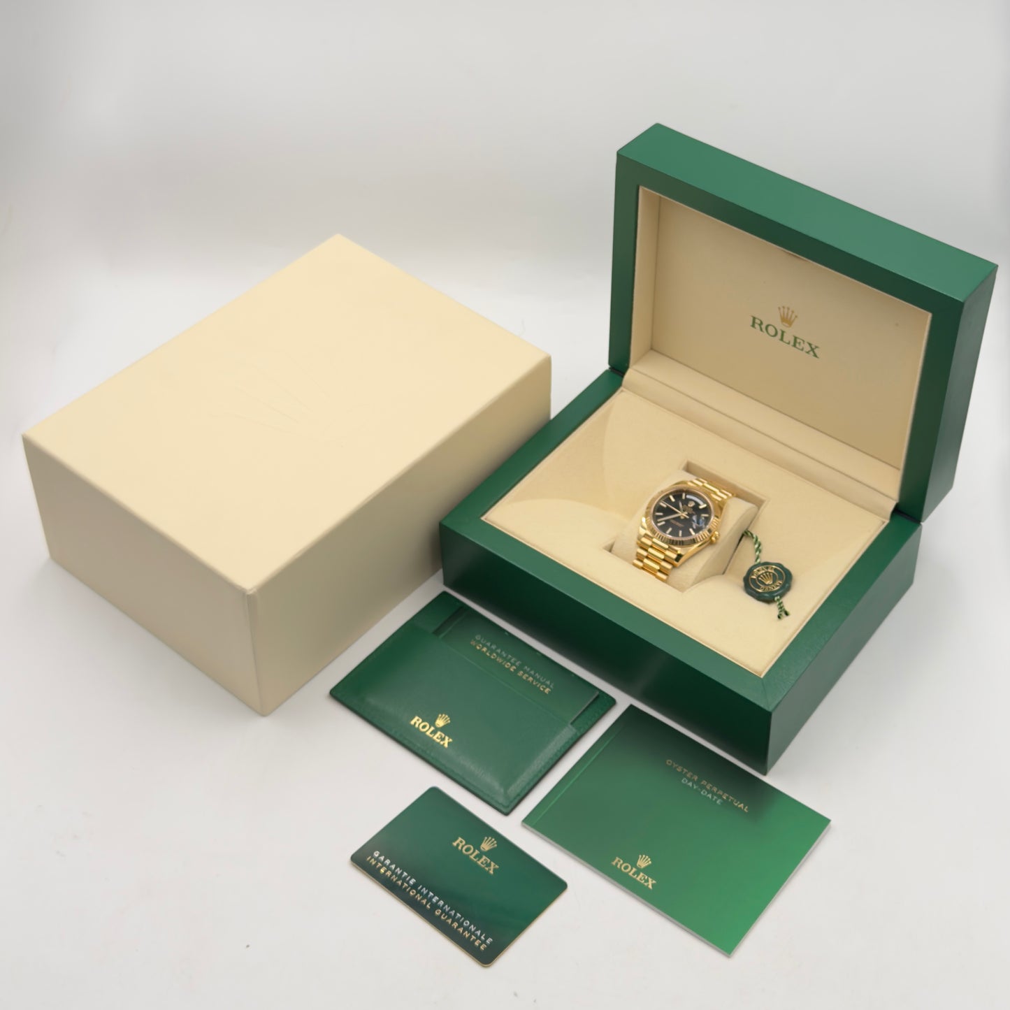 Rolex Day-Date 40 Black Dial 228238 - Full Set (2022)