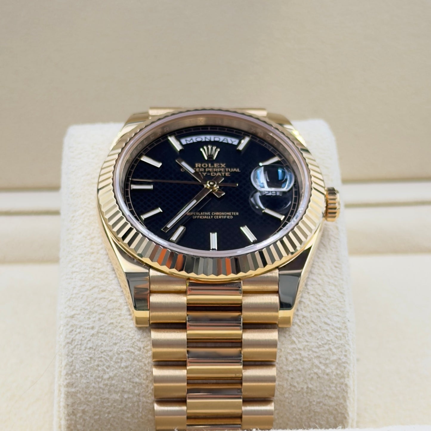 Rolex Day-Date 40 Black Dial 228238 - Full Set (2022)