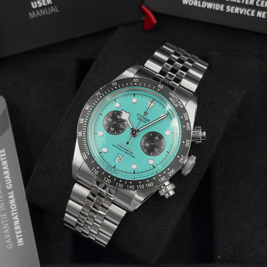 Tudor Black Bay Chrono Flamingo Blue M79360N - Full Set (2025)