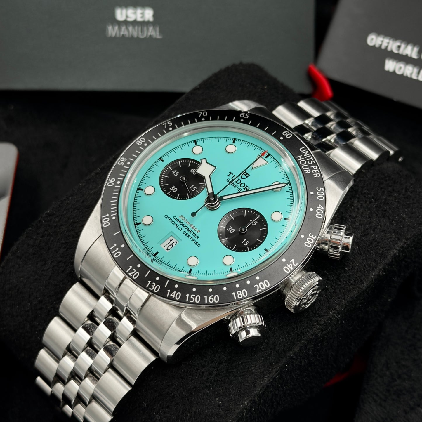Tudor Black Bay Chrono Flamingo Blue M79360N - Full Set (2025)