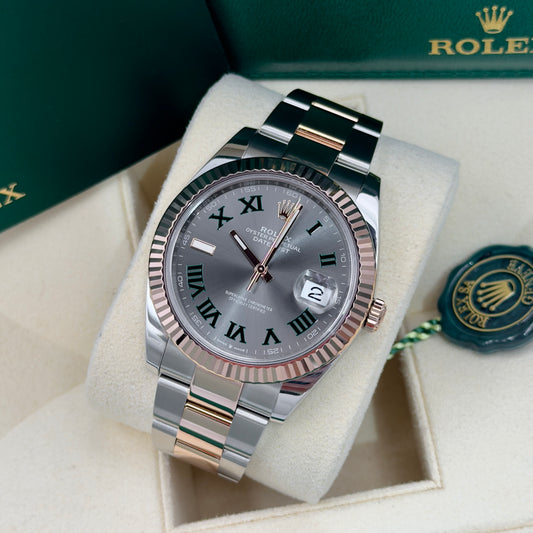 Rolex Datejust 41 Steel and Rose Gold Fluted Oyster 126331 - Full Set (2022)