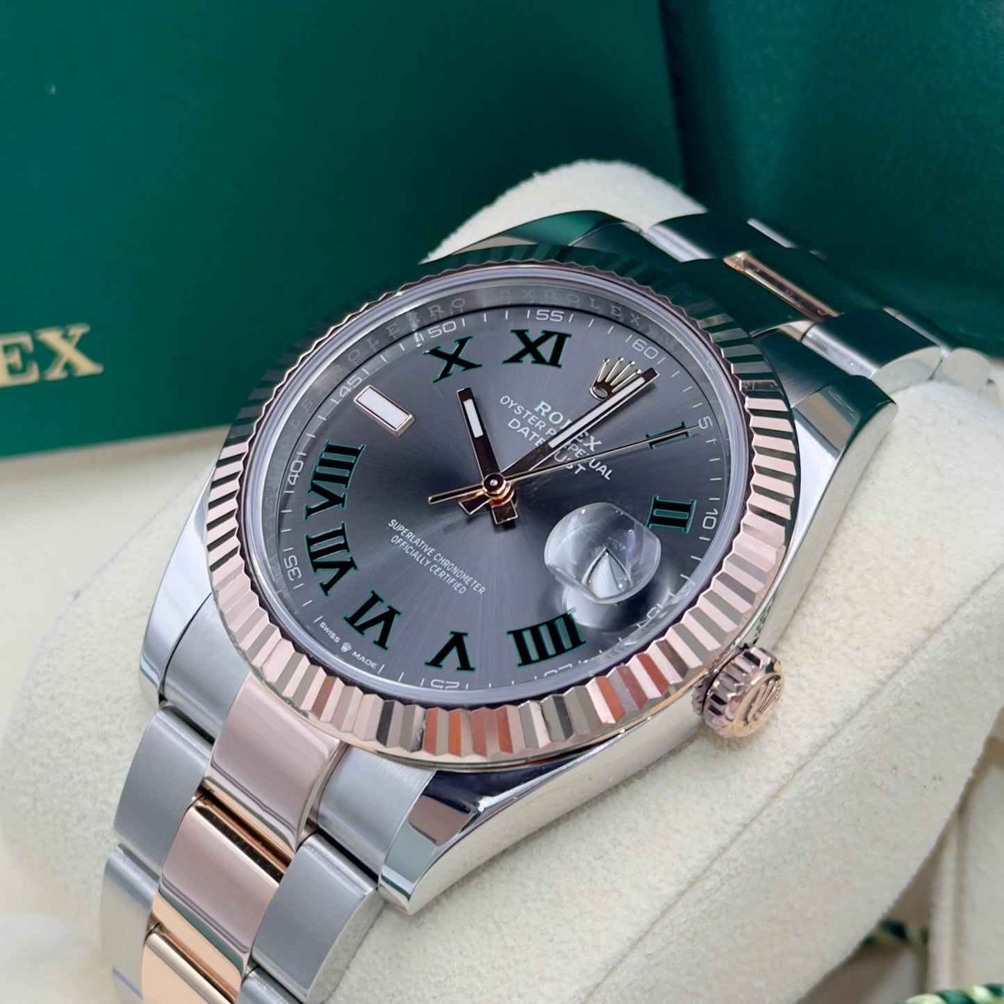 Rolex Datejust 41 Steel and Rose Gold Fluted Oyster 126331 - Full Set (2022)