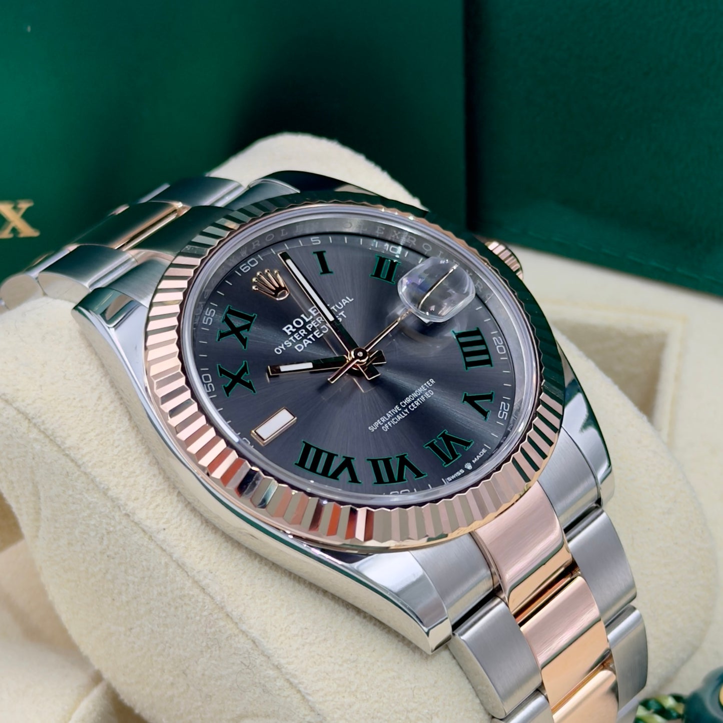 Rolex Datejust 41 Steel and Rose Gold Fluted Oyster 126331 - Full Set (2022)