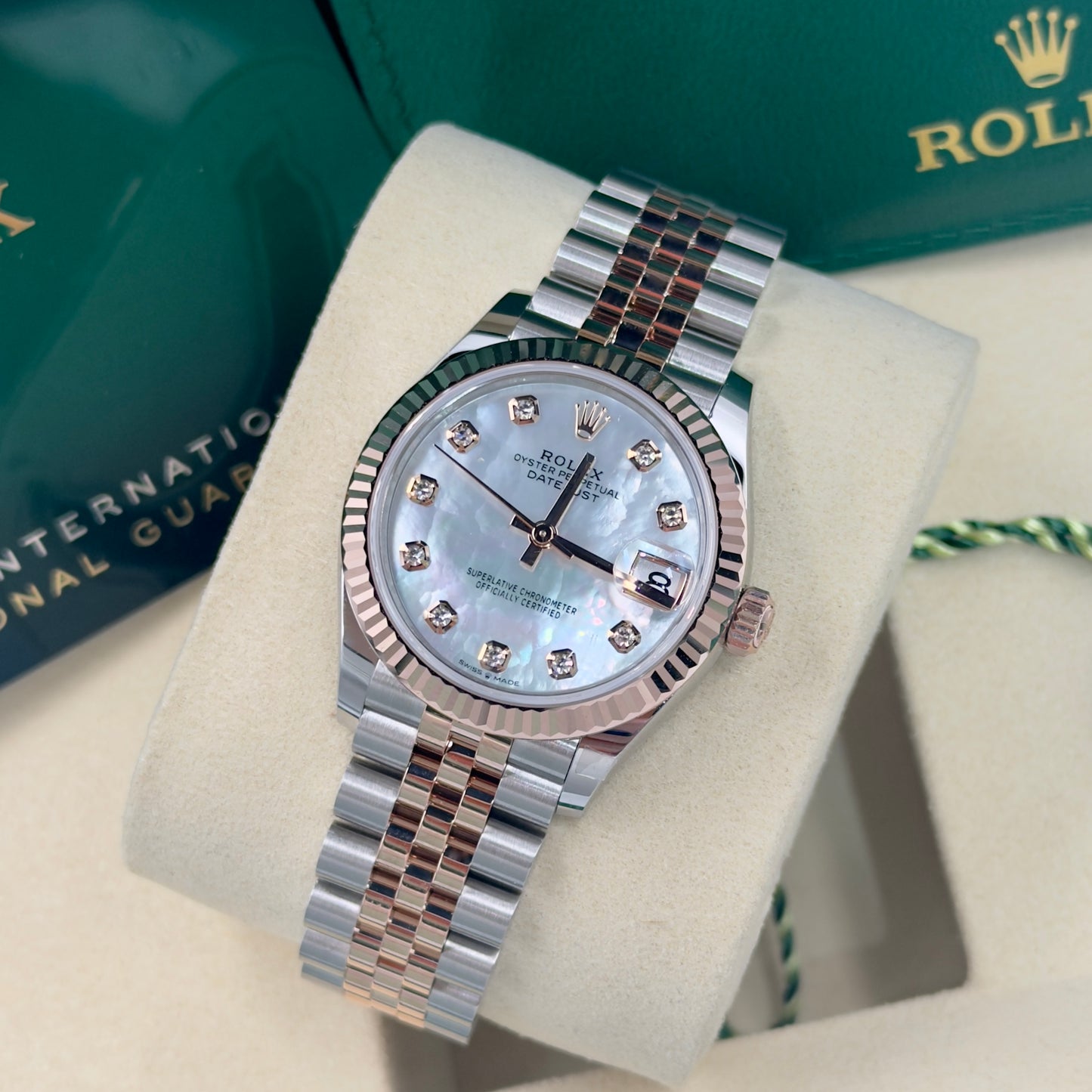 Rolex Datejust Steel and Rose Gold Mother of Pearl (MOP) Diamond Dial 278271 Full Set 2026