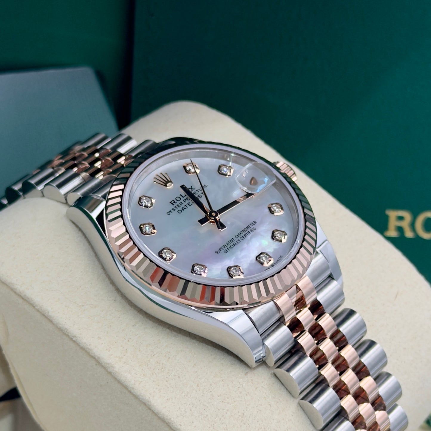 Rolex Datejust Steel and Rose Gold Mother of Pearl (MOP) Diamond Dial 278271 Full Set 2026