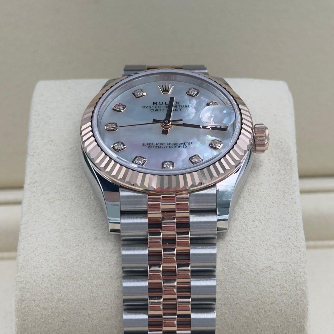 Rolex Datejust Steel and Rose Gold Mother of Pearl (MOP) Diamond Dial 278271 Full Set 2026