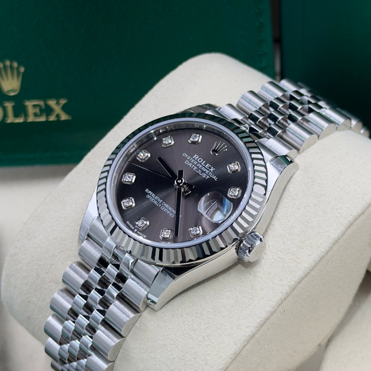 Rolex Datejust Rhodium Diamond Dial 278274 - Full Set (2026)