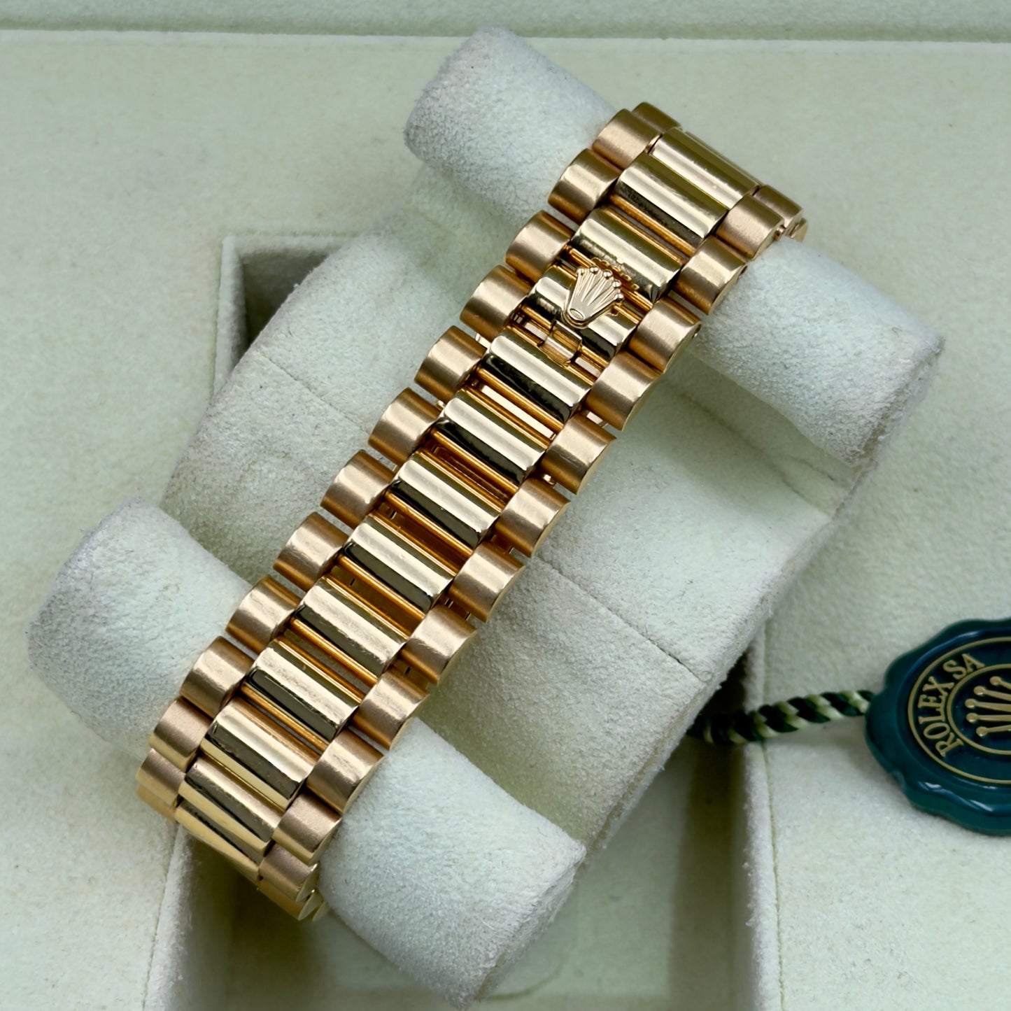 Rolex Day-Date II Ruby Dial 218238 - Full Set (2014)