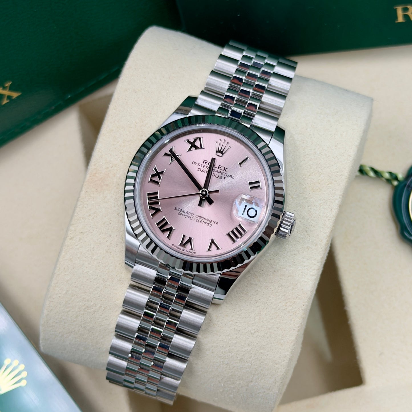 Rolex Datejust 31 Pink Roman Dial 278274 - Full Set (2026)