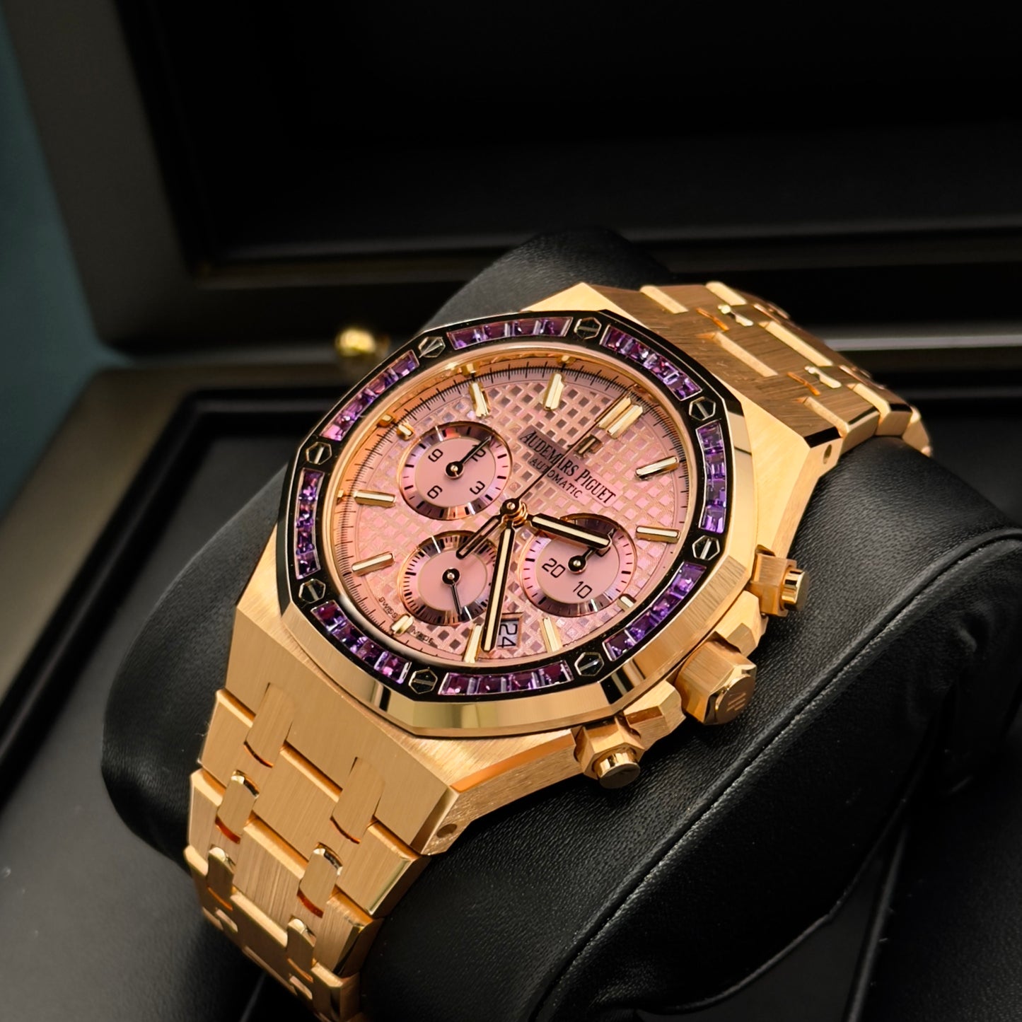 Audemars Piguet Royal Oak Purple Dial Amethyst Bezel 26319OR Full Set (2024)