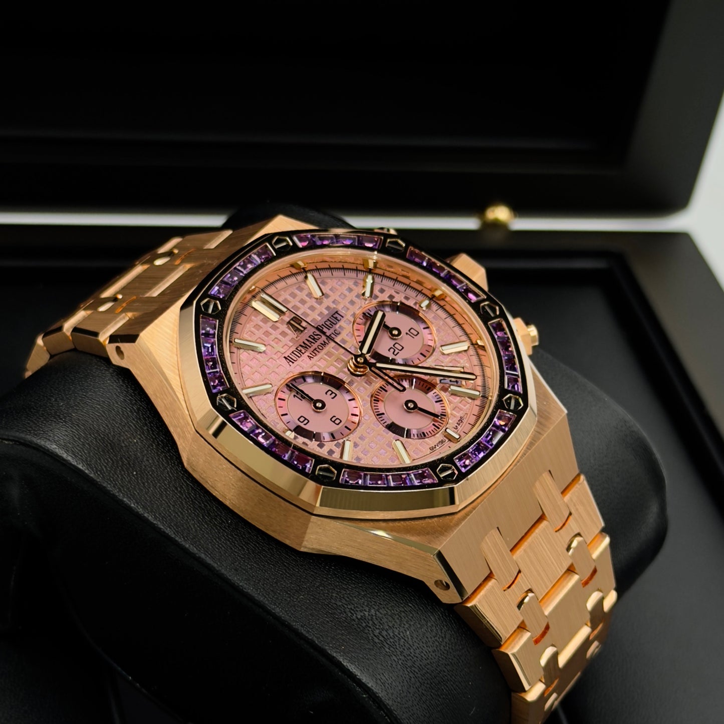 Audemars Piguet Royal Oak Purple Dial Amethyst Bezel 26319OR Full Set (2024)