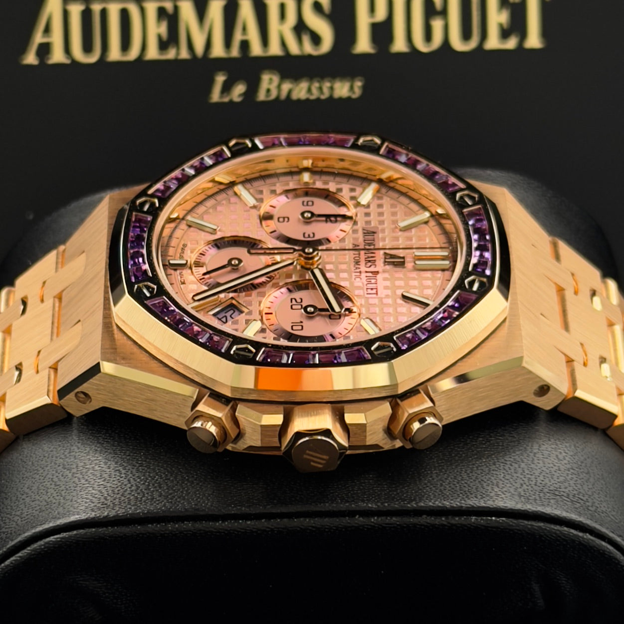 Audemars Piguet Royal Oak Purple Dial Amethyst Bezel 26319OR Full Set (2024)