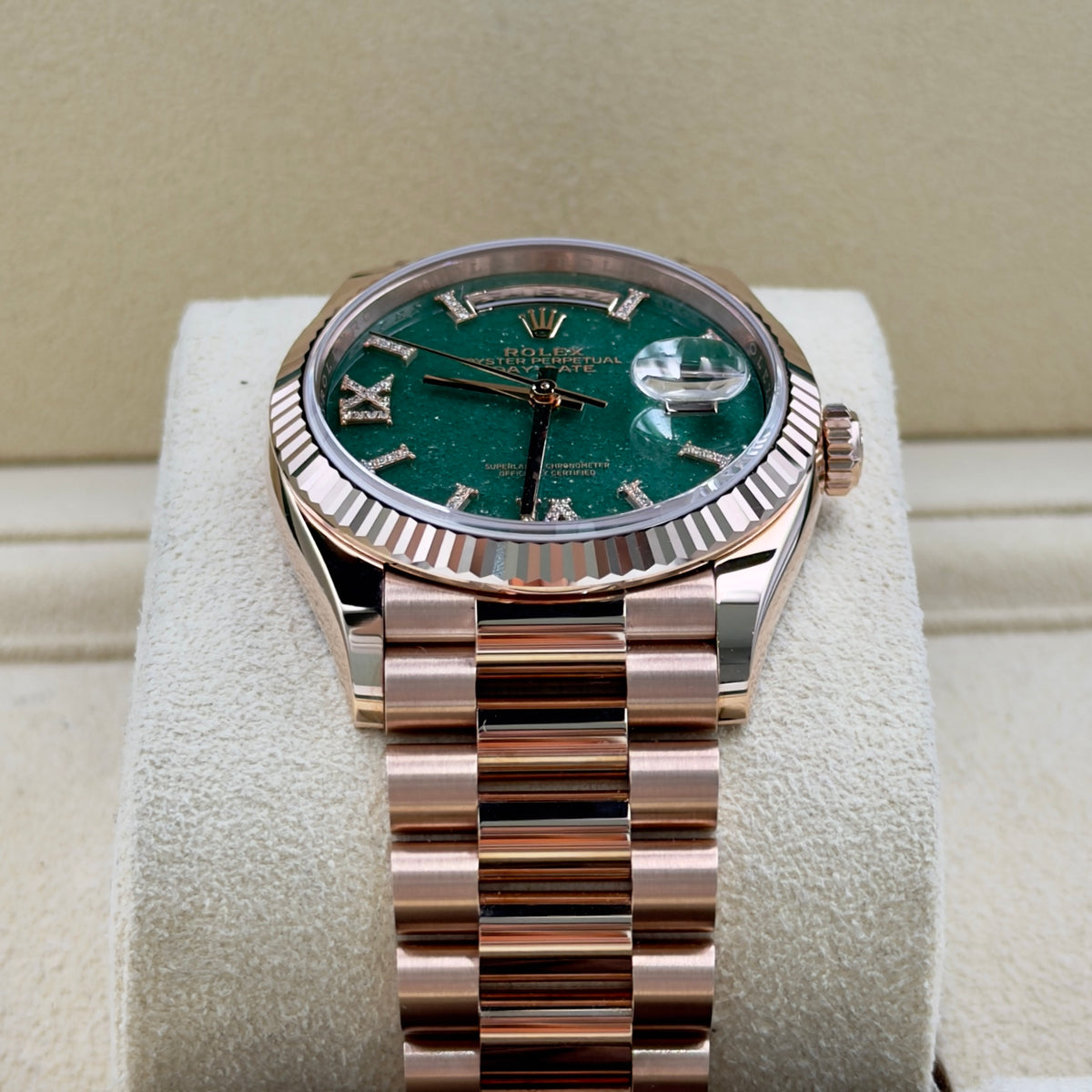 Rolex Day-Date Aventurine Dial 128235 - Full Set (2024)