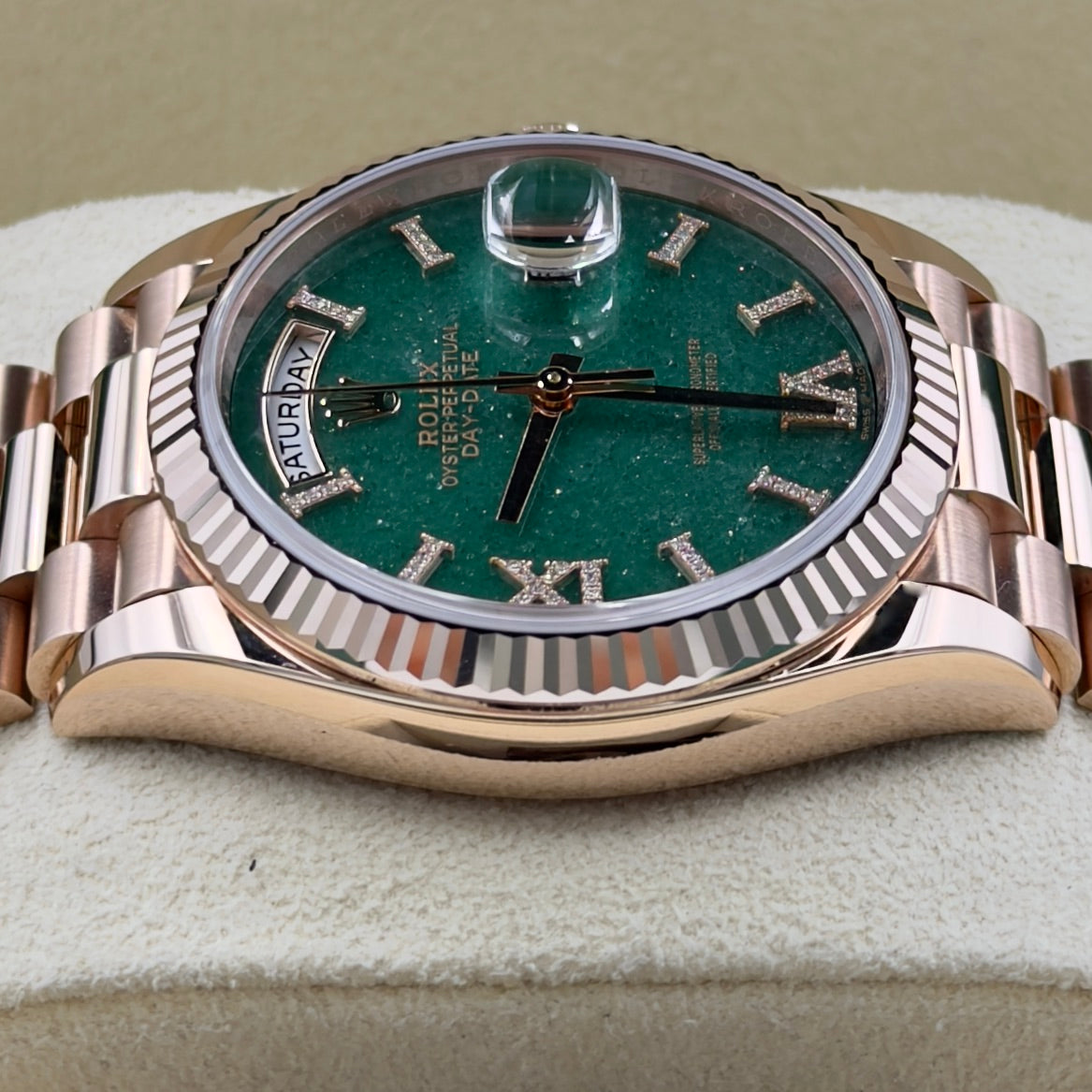 Rolex Day-Date Aventurine Dial 128235 - Full Set (2024)