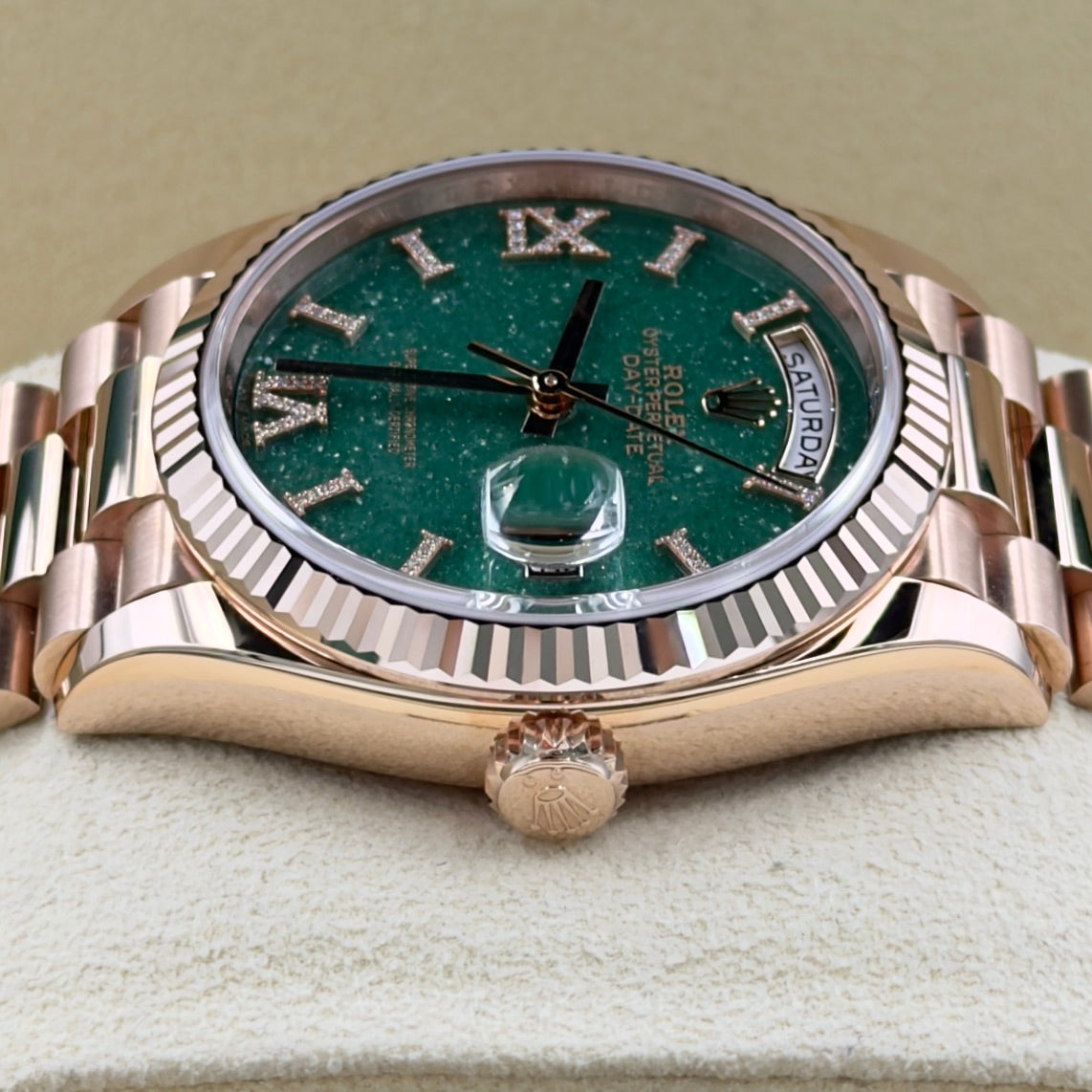 Rolex Day-Date Aventurine Dial 128235 - Full Set (2024)