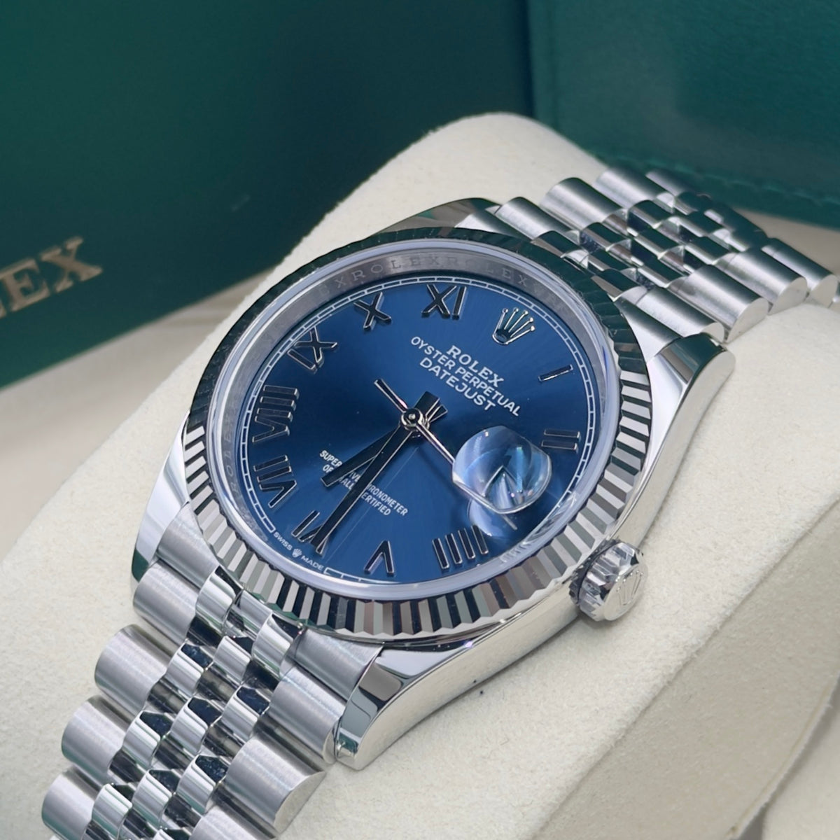 Rolex Datejust 36 Blue Roman Numeral Dial 126234 - Full Set (2026)