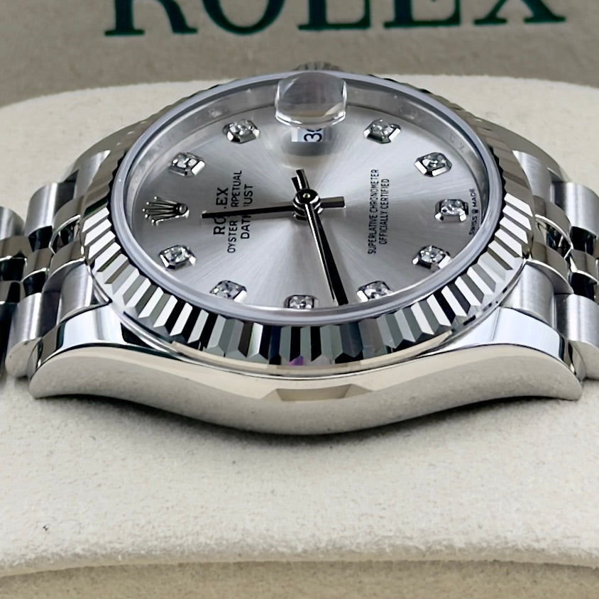 Rolex Datejust 31 Silver Diamond Dial 278274 - Full Set (2026)