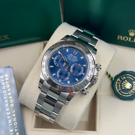 Rolex Daytona White Gold Blue Dial 116509 - Full Set (2022)