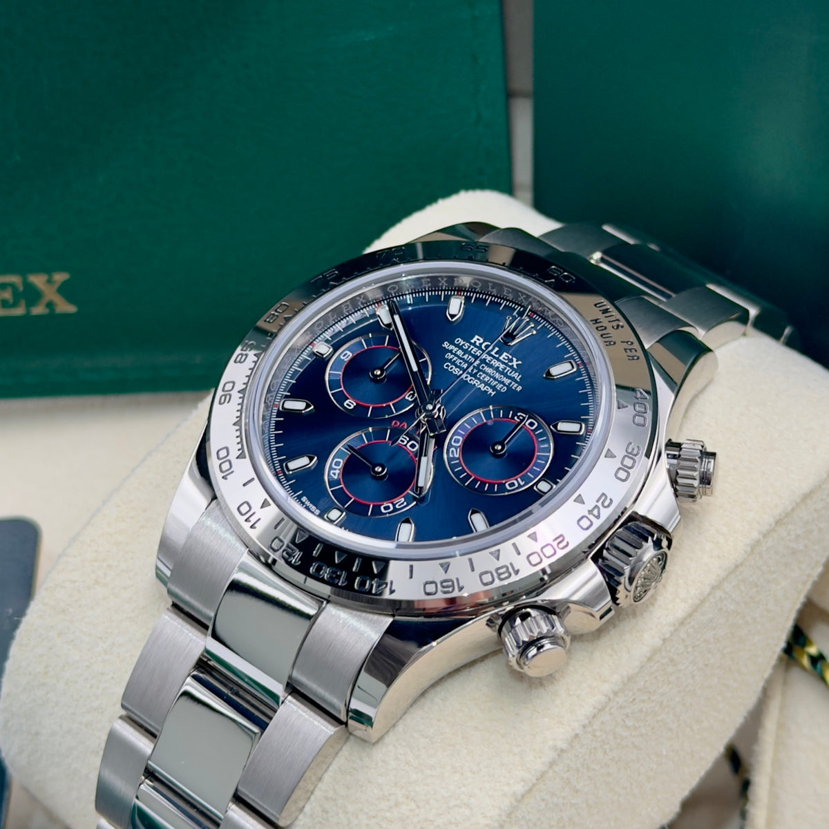 Rolex Daytona White Gold Blue Dial 116509 - Full Set (2022)