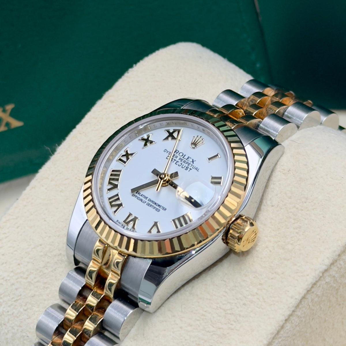 Rolex Lady-Datejust 26 White Roman Numeral Dial 179173 - Full Set (2012)