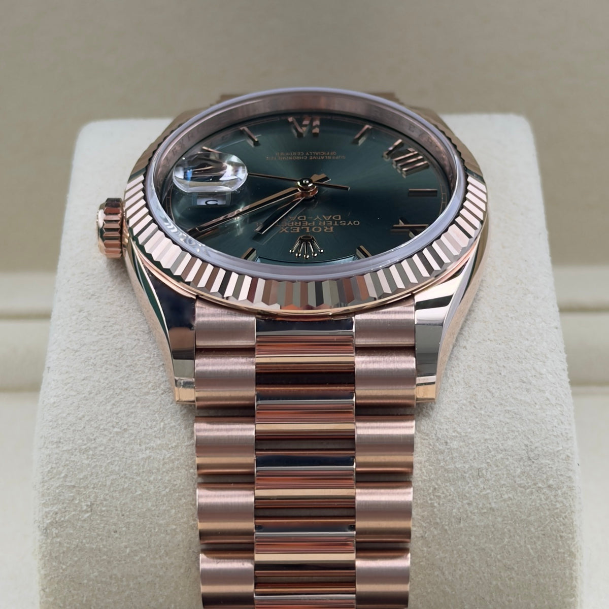 Rolex Day-Date 36 Olive 128235 - Full Set (2026)