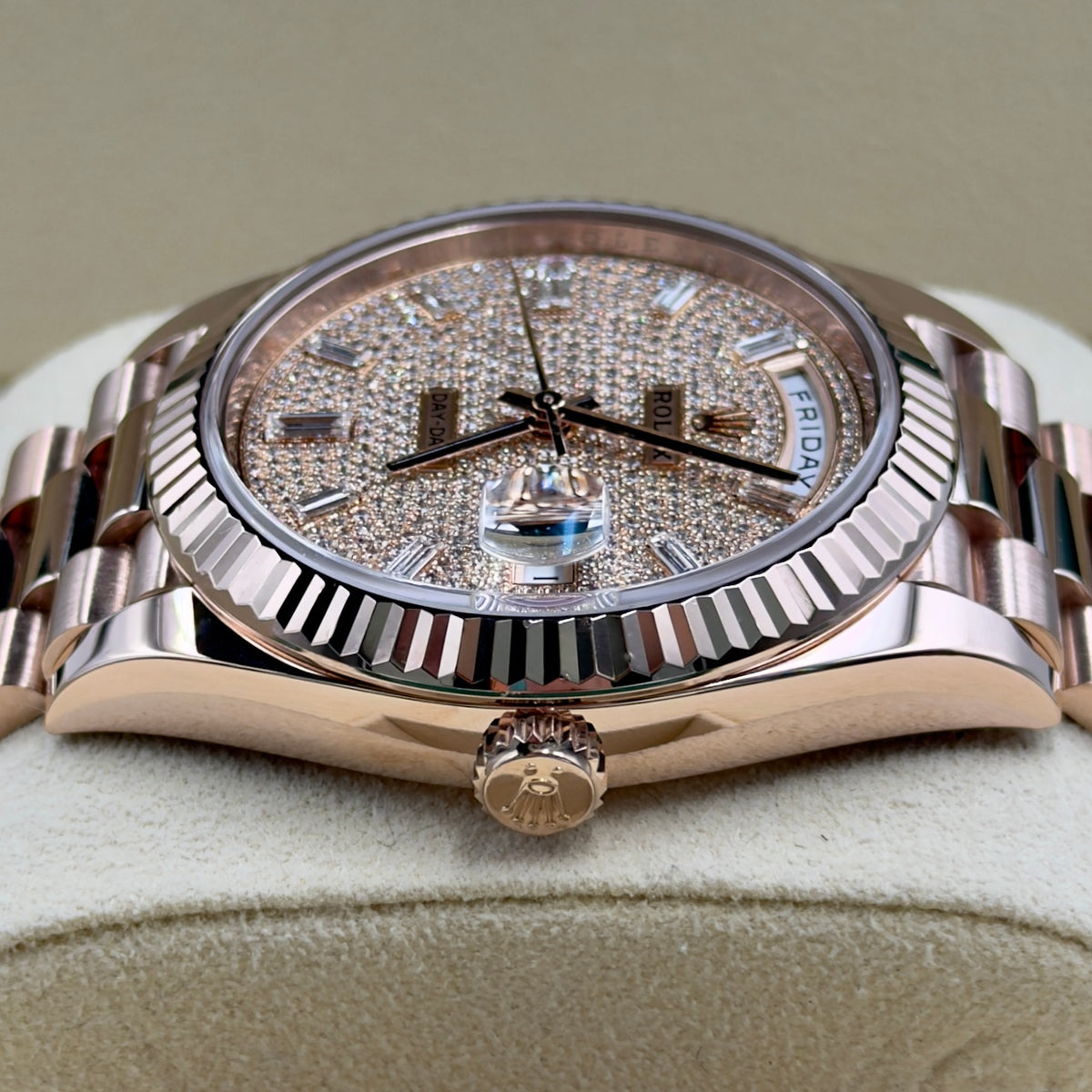 Rolex Day-Date Pavé Dial 228235 - Full Set (2022)